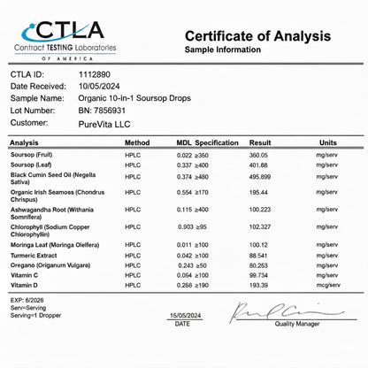 PureVita™ 10-in-1 Soursop Extract Drops